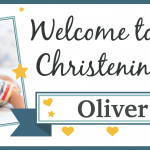 MW Design, Print & Signs - Christening Welcome Banner